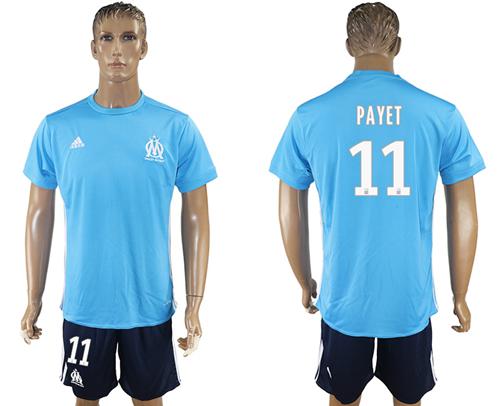 Marseille #11 Payet Away Soccer Club Jersey